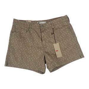 Levi's women's size 14 denim tan printed shorts new western jean